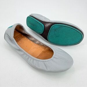 Tieks Cool Grey Italian Leather Ballet Flats 6 FLAW